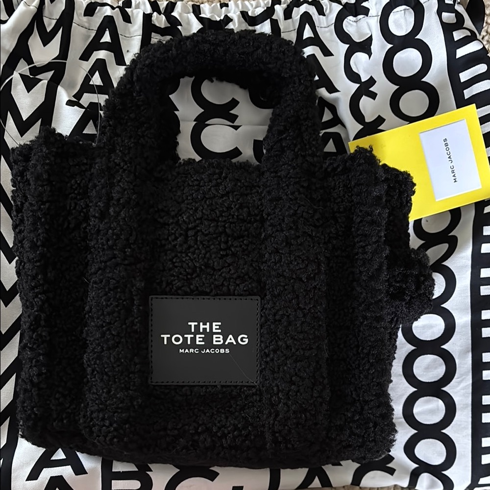 Marc Jacobs Black Sherpa Tote Bag